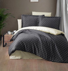 Комплект постельного белья First Choice POINT ANTHRACITE, хлопковый сатин, евро