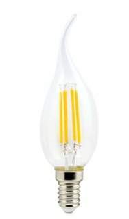 Лампа светодиодная ECOLA, E14, 6W, 2700K, "Свеча на ветру", арт. 617376 - (10 шт.) No Brand
