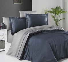 Комплект постельного белья First Choice SERENITY DENIM & GREY хлопковый сатин люкс евро