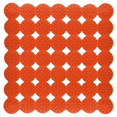 Коврик для душа массажный, 43x45 см (оранжевый) (арт ПТ72-67) МультиДом