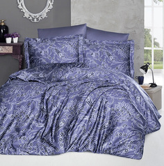 Комплект постельного белья First Choice EQUAL INDIGO, хлопковый сатин, евро