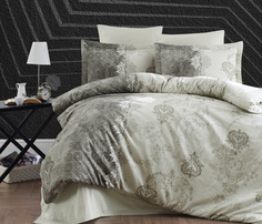 Комплект постельного белья First Choice LONA DARK GREEN, хлопковый сатин, евро