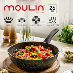 Сковорода глубокая Moulin Villa Brown BS-28-DI-CN, 28 см, индукция