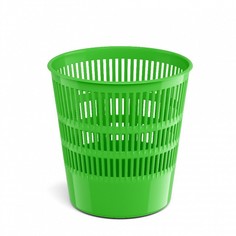 Корзина для бумаг и мусора ErichKrause Neon Solid, 12 литров, пластик, сетчатая, зеленый н