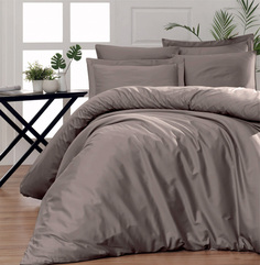 Комплект постельного белья First Choice SNAZZY MINK, хлопковый сатин, евро