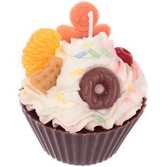 Ароматическая свеча UltraMarine Сладкое пироженое 114-399 аромат сочного цитруса 8х5 см