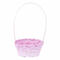 Корзина для цветочныx композиций 21x15x38 см розовая No Brand