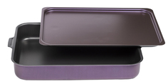 Противень 19х25 см VIOLET 3632523 с метал. крышкой, 2 ручки Kalitva