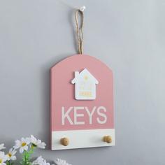 дерево, Домик. Keys,19х14х3 см No Brand