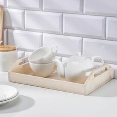 Поднос Доляна «Под роспись», 29,7?20?6,5 см, сосна