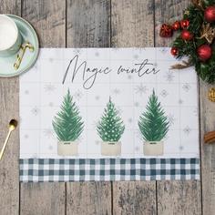 Салфетка на стол "Magic winter" 30х40см, 100% п/э, оксфорд 420 г/м2 Этель
