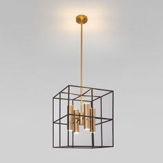 Потолочный светильник Eurosvet Adamson 70142/8 латунь с металл. плафонами лофт GU10