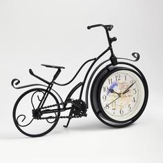 Часы настольные "Велосипед ретро", плавный ход, 23 х 33 см, d=11 см No Brand