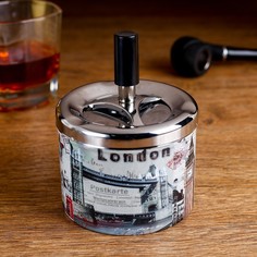 Пепельница бездымная "Лондон", 12 х 9 см No Brand