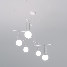 Подвесной светильник Eurosvet Riche 70143/5 белый с белым матовым плафоном E27