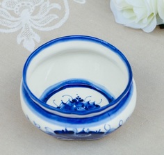 Миска-бульонница, гжель, фарфор, автор Окулова, 6х11 см No Brand