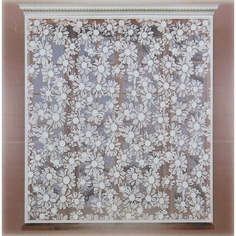Тюль кухонная со шторной лентой, 145х160 см, цвет белый, 100% полиэстер Lenta