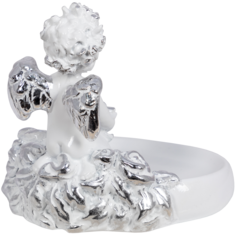 Мыльница Ангел с розами Сильвер Bogacho