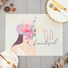 Салфетка на стол Доляна You are beautiful ПВХ 40x29