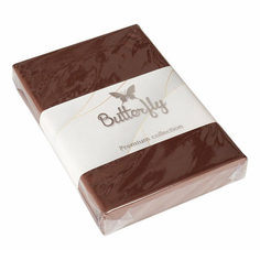Простыня Butterfly Premium Collection 180x200x20 см сатин на резинке шоколадная