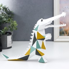 Сувенир полистоун 3D "Крокодил стоит на задних лапах" 28х7х19 см No Brand
