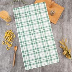 Полотенце "Этель" Eucalyptus (клетка) 40х70см, 100%хл, саржа 190 г/м2