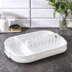 Сушилка для посуды с поддоном, 38?27?7 см, цвет МИКС Милих