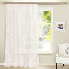 Штора вуаль с тиснением МИКС, ширина 150 см, высота 260 см, цвет белый Witerra