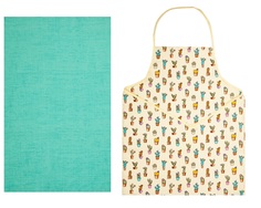 Набор Мари Санна Кактус+бирюза 7894-1+7900-2 Фартук Полотенце