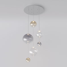 Подвесной светодиодный светильник Eurosvet Wonder 50230 LED хром стеклянные плафоны 4200 К