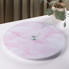 Подставка для торта вращающаяся Доляна «Марбл розовый», d=32 см