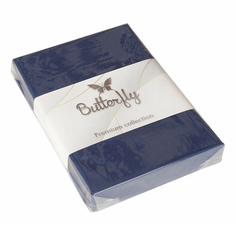 Простыня Butterfly Premium Collection 180x200 см сатин синяя