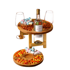 Подарочный набор посуды Adelica Винный, столик для вина d=32 см, менажница d=25 см, подс
