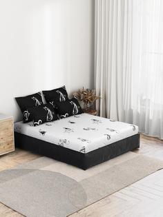 Простыня Ночь Нежна Багира комп. 70306-1 Бязь 120гр. ЕВРО 220х200 полоса новая