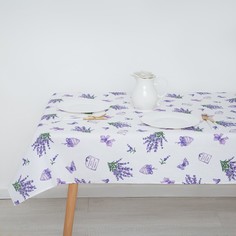 Скатерть 150х150 см "Сиреневая дымка (мини)", рогожка, хл 100% Domo Vita