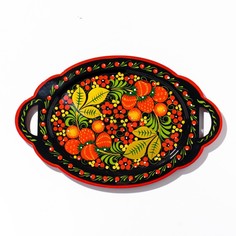 Поднос, 29х19 см, с художественной росписью No Brand
