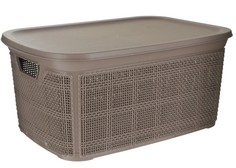 Корзина Akay Jute 33,5 х 23,5 х 15,3 см с крышкой коричневая