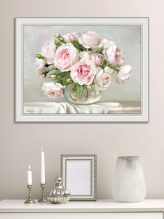 Картина для интерьера Графис Розы в хрустальной вазочке 30х40 см GRAF 21080/2
