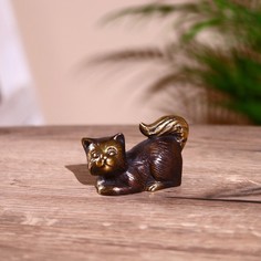 Сувенир Кот 9,5х6 см, бронза No Brand