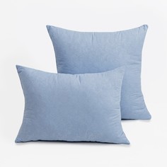 VESTA Подушка 70х70см, голубой, файбер, микрофибра, 100% полиэстер Веста