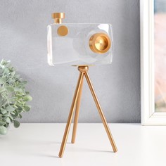 Сувенир стекло, металл Фотоаппарат со штативом 13х12х27 см No Brand