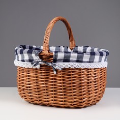 Корзина В клетку, 40х30х21х34см, V=15л No Brand