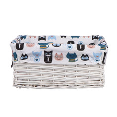 Корзина стеллажная Котики, Д340 Ш250 В150, белый Магамакс