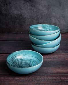 Набор соусников Porland Lykke Turquoise 95 мл., 6 шт., фарфор