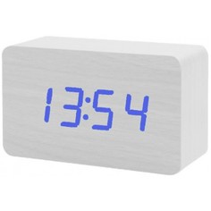 Настольные часы BandRate Smart BRS1294WBL с термометром и будильником