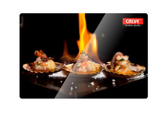 Доска разделочная CALVE стеклянная 20х30 см CALVE пламя