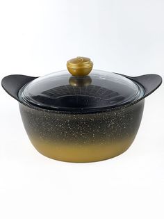 Кастрюля O.M.S Черный золотой 5,6 л. OMS