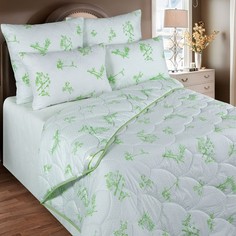 Одеяло обл. 220х205 см, бамбуковое волокно, ткань глосс-сатин, п/э 100% Веста
