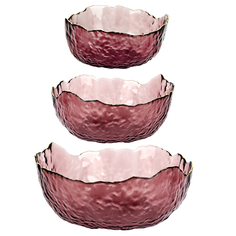 Набор салатников 3 шт Frost Nouvelle розовый 9903601-2