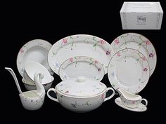 Обеденный сервиз 28пр костяной фарфор Lenardi Английский сад 125-150